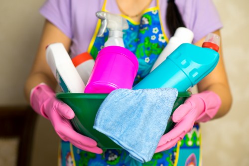 Local cleaning team preparing a refurbished Merton property for use