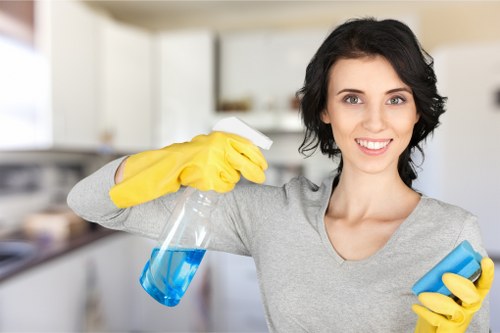 Local office cleaning team maintaining kitchens and communal spaces in Merton
