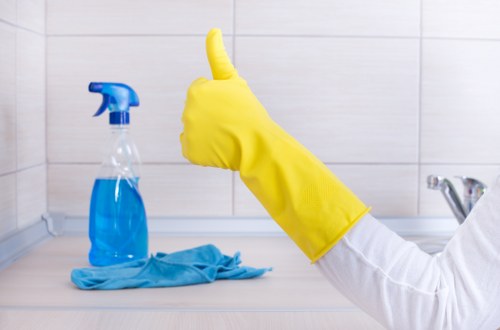 Local cleaning team working in a Merton flat